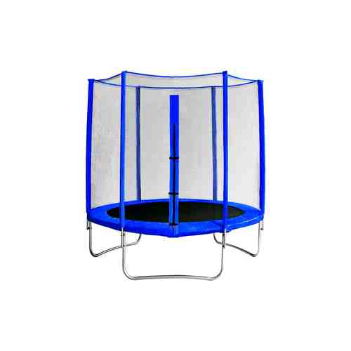 Батут КМС Trampoline 10 диаметр 3,0 м синий с защитной сеткой