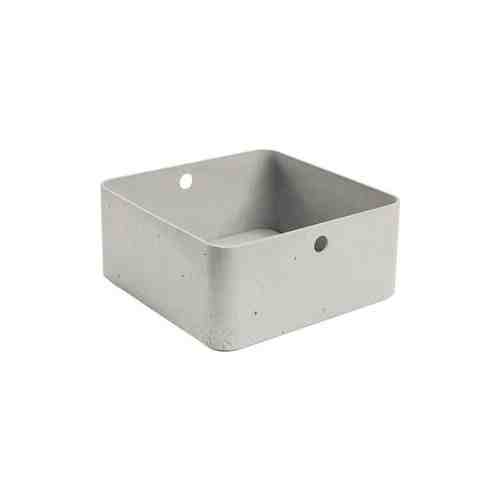 Декоративный ящик CURVER BETON L 1/2 CUBE BOX grey 28x28x13 см (243406)