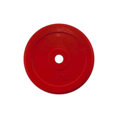 Диск обрезиненный Torres 5 кг. 25 мм. красный