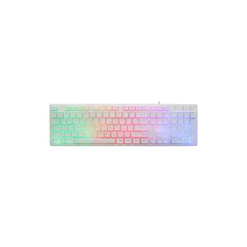 Клавиатура Oklick 550ML белый USB slim Multimedia LED (1061618)