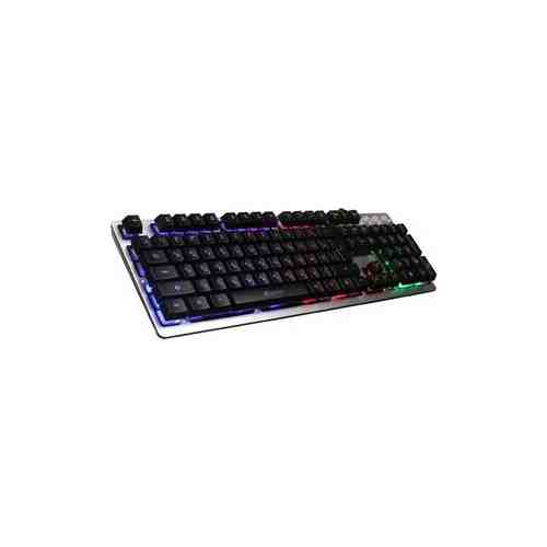 Клавиатура Oklick 770G IRON FORCE серый/черный USB Multimedia for gamer LED (405625)