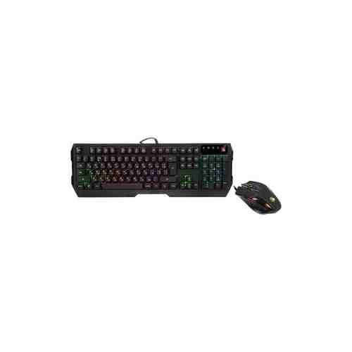 Комплект клавиатура и мышь A4Tech Bloody Q1300 (Q135 Neon + Q50) клав-черный/красный мышь-черный/красный USB Multimedia LED