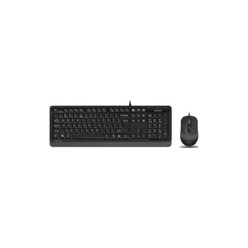 Комплект клавиатура и мышь A4Tech Fstyler F1010 клав-черный/серый мышь-черный/серый USB Multimedia