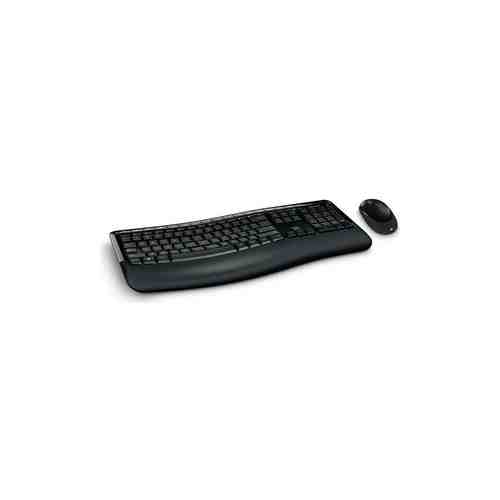 Комплект клавиатура и мышь Microsoft Comfort 5050 клав-черный мышь-черный USB беспроводная Multimedia