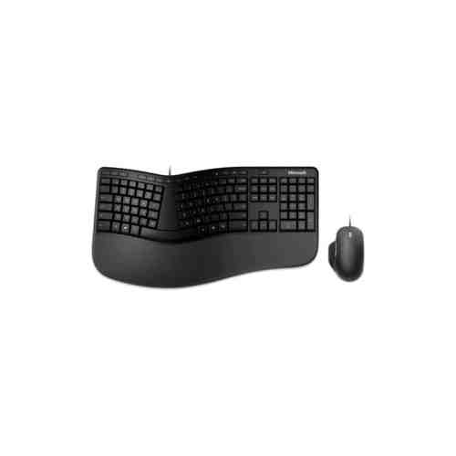 Комплект клавиатура и мышь Microsoft Ergonomic Keyboard & Mouse клав-черный мышь-черный USB Multimedia