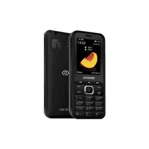Мобильный телефон Digma LINX B241 32Mb черный моноблок 2.44'' (LT2073PM)