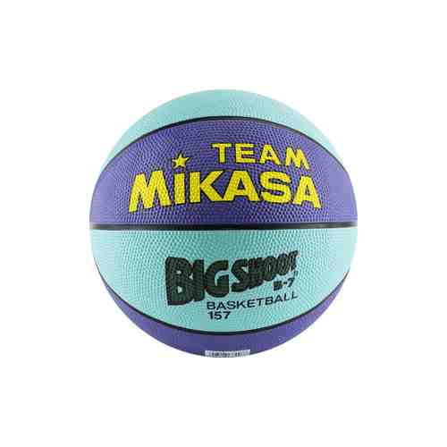 Мяч баскетбольный Mikasa 157-PA р.7, резина, сине-голубой