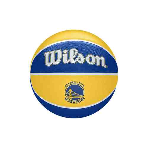 Мяч баскетбольный Wilson NBA Team Tribute Goldern State, арт. WTB1300XBGOL, р.7, резина, сине-желтый