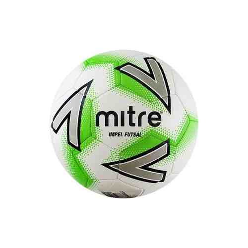 Мяч футзальный Mitre Futsal Impel A0029WC5, р.4, бел-зеленый-чер-серебро