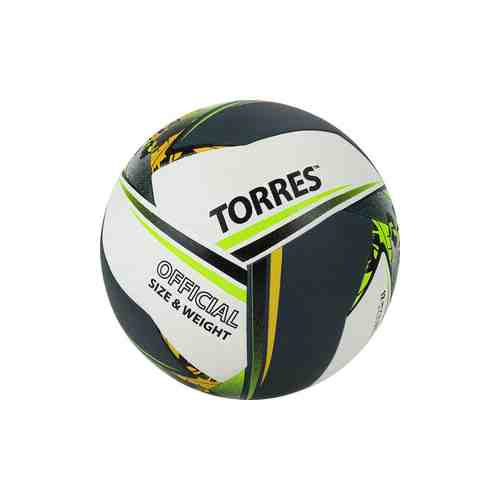 Мяч волейбольный Torres Save арт. V321505 р.5, бело-зелено-желный