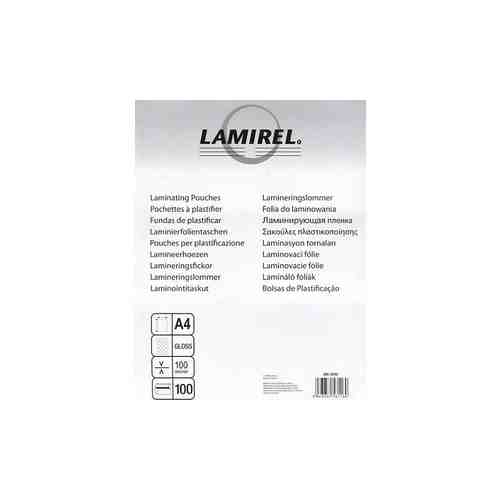 Пленка для ламинирования Fellowes 100мкм A4 (100шт) глянцевая Lamirel (LA-78658)