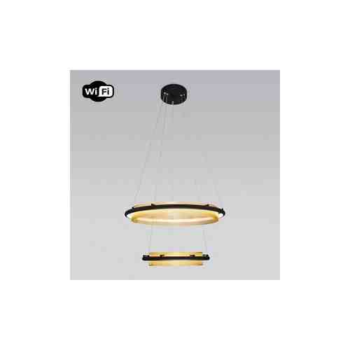 Подвесной светодиодный светильник Eurosvet Imperio 90241/2 черный/золото Smart