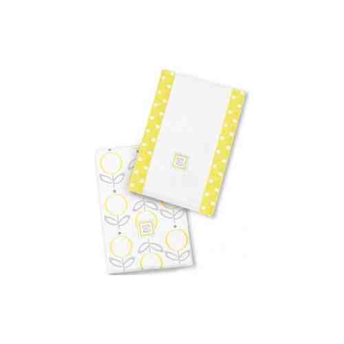 Полотенчики SwaddleDesigns Baby Burpie Set Yellow Lolli Fleur (SD-601Y)