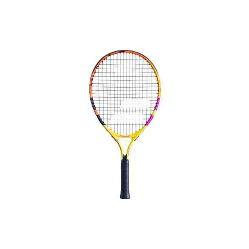 Ракетка для большого тенниса Babolat Nadal 21 Gr000, 140455-100, для 5-7 лет, алюминий, со струнами, желто-оранжевый