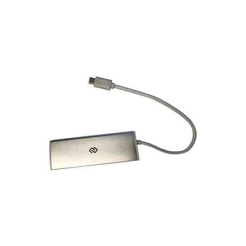 Разветвитель USB-C Digma HUB-4U3.0-UC-S 4порт. серебристый (HUB-4U3.0-UC-S)