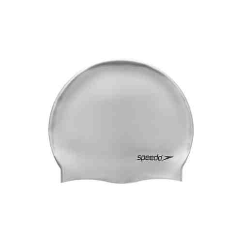 Шапочка для плавания Speedo Plain Flat Silicone Cap арт. 8-709911181, серебристый, силикон