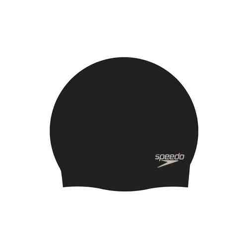 Шапочка для плавания Speedo Plain Molded Silicone Cap, 8-709849097, ЧЕРНЫЙ, силикон