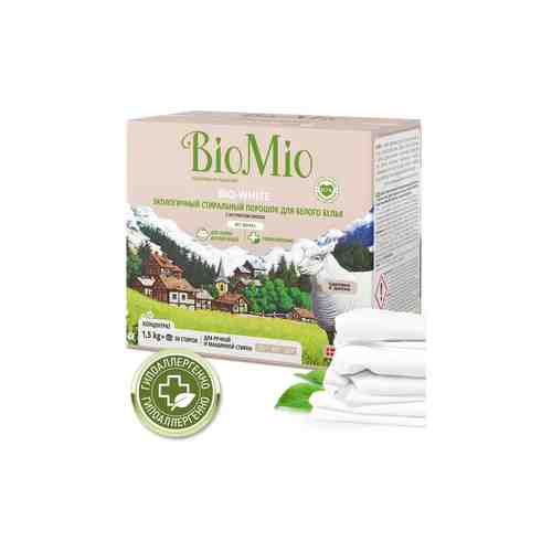 Стиральный порошок BioMio Bio-white Хлопок для белого белья без запаха, 1.5 кг