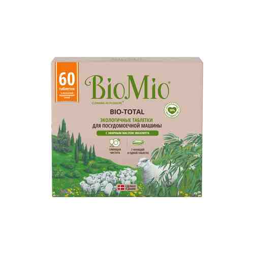 Таблетки для посудомоечной машины (ПММ) BioMio Bio-Total Эвкалипт 60шт