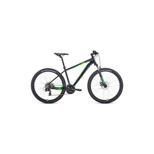 Велосипед Forward Apache 2.0 Disc 27.5'' 17'' черный матовый/ярко-зеленый