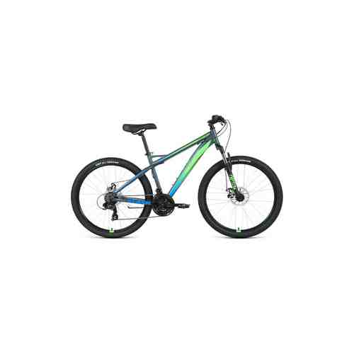 Велосипед Forward FLASH 26 2.2 S disc (2021) 17 серый матовый/ярко-зеленый