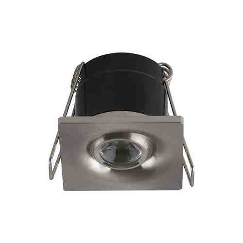 Встраиваемый светодиодный светильник Horoz 1W 4200К матовый хром 016-038-0001